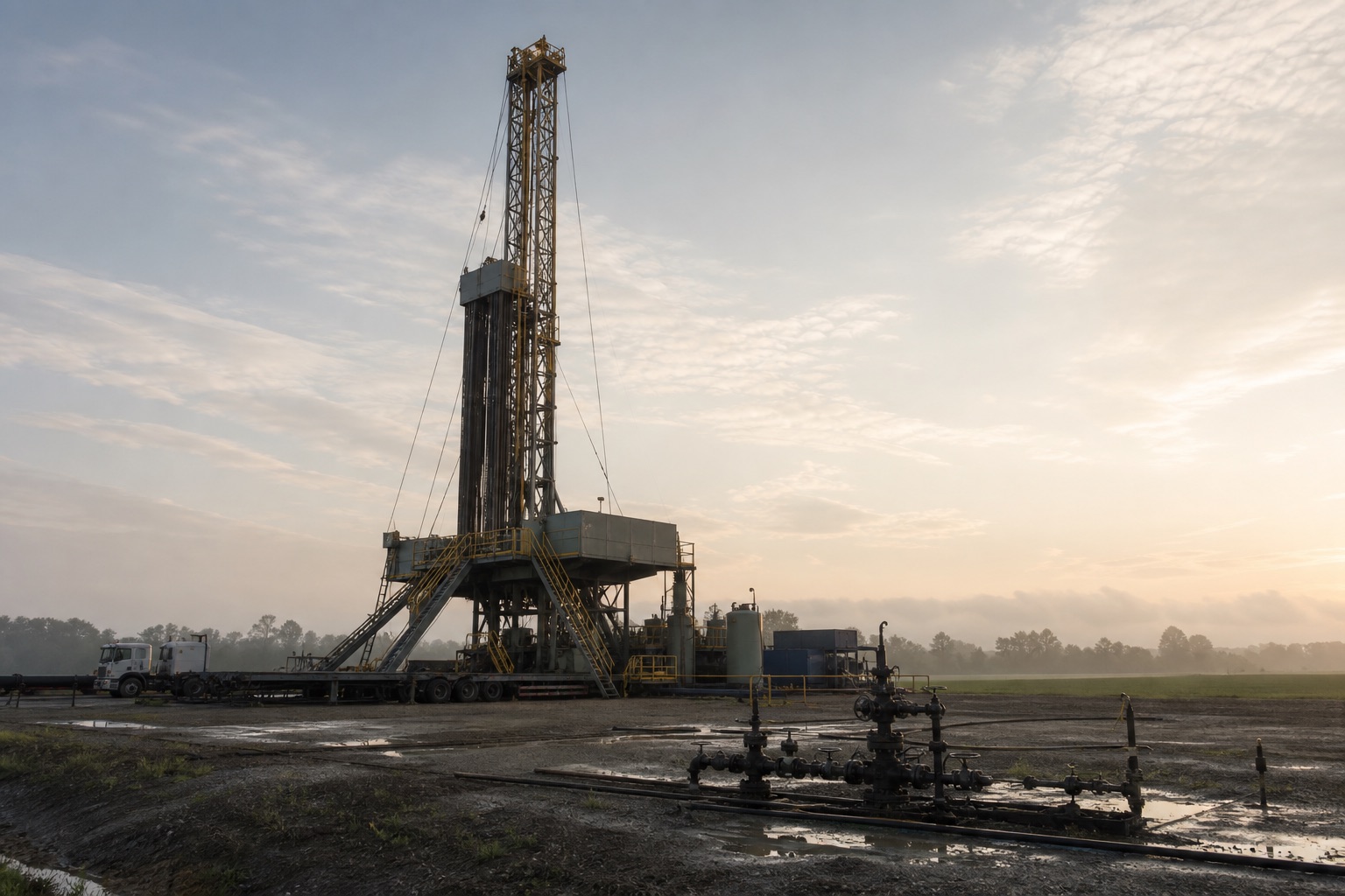 Onshore workover rig in Louisiana